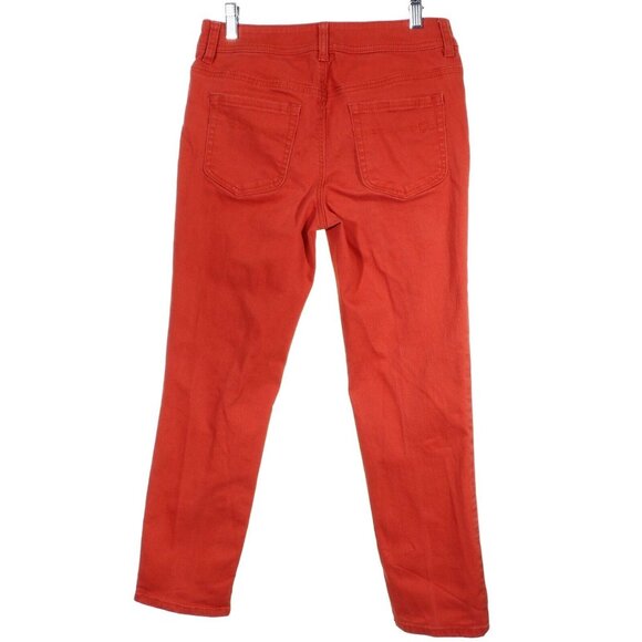 Chicos Jeans Size 0 So Skinny Ankle 5 Pocket Deep Coral Burnt Orange Stretchy - Picture 5 of 8